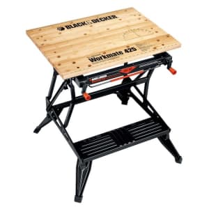 Black + Decker 33" Wooden Work Bench w/ Black + Decker 3/8" Cordless Drill for $99
