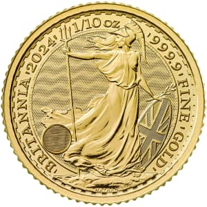 0.1-oz. Britannia 2024 £10 Gold Coin for $264
