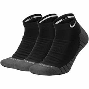 Nike Everyday Max Adult Cushioned Low Socks 3 Pair Pack (Black (010), Medium) for $32 Nike Everyday Max Adult Cushioned Low Socks 3 Pair Pack (Black (010), Medium) for $32