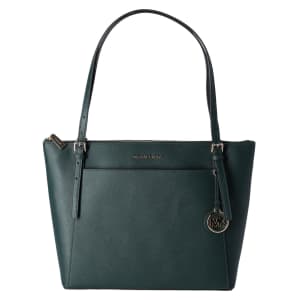 Michael Kors Voyager Large East West Leather Tote Bag for $100