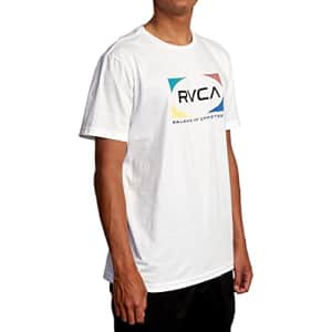 RVCA Men's Graphic Short Sleeve Crew Neck Tee Shirt, Quad S/S/White, X-Large for $25