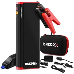 Grepro 2,000A Peak Battery Jump Starter for $50 Grepro 2,000A Peak Battery Jump Starter for $50