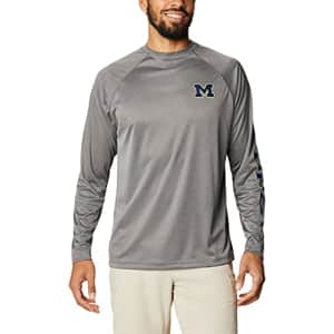 Columbia Men's CLG Terminal Tackle Long Sleeve Shirt, UM - Charcoal Heather, Small for $20