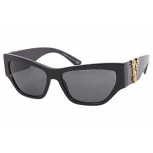 Versace VE 4383F GB1/87 Black Plastic Cat-Eye Sunglasses Grey Lens for $200