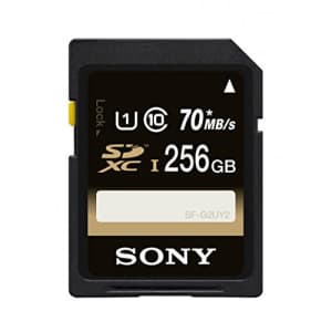 Sony 256GB Class 10 UHS-1 SDXC up to 70MB/s Memory Card (SFG2UY2/TQ) for $50