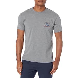 Quiksilver Men's New Take Tee Shirt, Medium Grey Heather, Small for $17