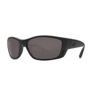 Costa Del Mar Men's Fisch 580P Polarized Rectangular Sunglasses, Blackout/Grey Polarized-580P, 64 mm for $193