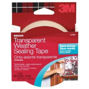 3M Indoor Transparent Weather Sealing Tape for $6 3M Indoor Transparent Weather Sealing Tape for $6
