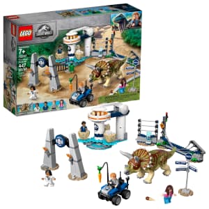 LEGO Jurassic World Triceratops Rampage Building Kit for $120