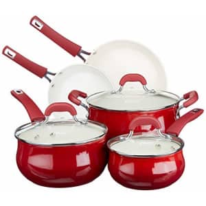 Oster Corbett Forged Aluminum Cookware Set With Ceramic Non-stick - Induction Base - Soft Touch for $93