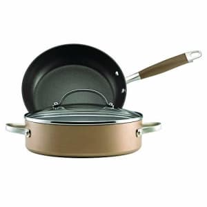 Anolon Advanced Hard Anodized Nonstick Cookware Pots and Pans Set, 3 Piece, Bronze for $86 Anolon Advanced Hard Anodized Nonstick Cookware Pots and Pans Set, 3 Piece, Bronze for $86