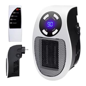 Toasty Heater Portable Wall Plug-In Heater w/ LED Display for $30