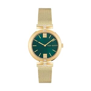 Ted Baker Ladies Stainless Steel Yellow Gold Mesh Band Watch (Model: BKPDAF3059I) for $97 Ted Baker Ladies Stainless Steel Yellow Gold Mesh Band Watch (Model: BKPDAF3059I) for $97