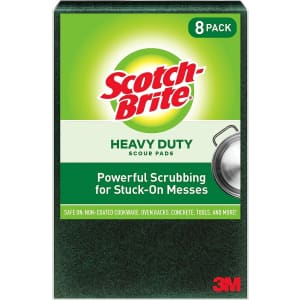 Scotch-Brite Heavy Duty Large Scour Pad 8-Pack for $5