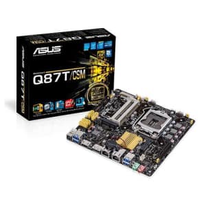 ASUS Mini ITX DDR3 1600 LGA 1150 Motherboard Q87T/CSM for $74