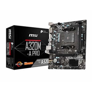 MSI ProSeries AMD A320 1st, 2nd, 3rd Gen Ryzen Compliant AM4 DDR4 HDMI DVI USB 3 Micro-ATX for $60