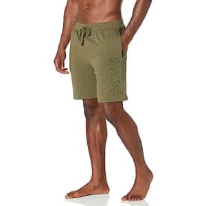 BOSS Men's Identity Lounge Shorts, Dark Fern Green, S for $29