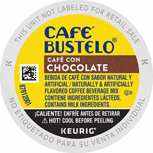 Cafe Bustelo Caf Bustelo Coffee Caf Con Chocolate Flavored Espresso Style Coffee, 60 K Cups for Keurig Coffee for $32
