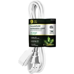 GoGreen Power 9-Foot Household Extension Cord for $7