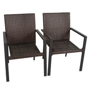 Bali Outdoors Wicker Chair 2-Pack for $79