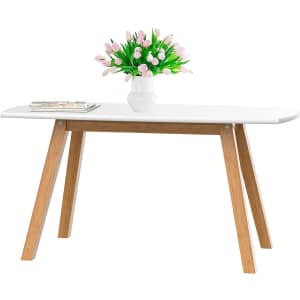 BonVIVO Low Coffee Table w/ Bamboo Frame for $30