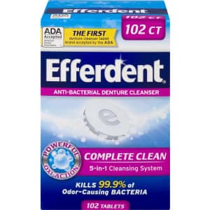 Efferdent Complete Clean Denture Cleanser Tablets 102-Count for $5