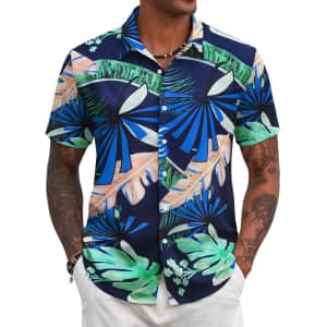 Coofandy Men's Tropical Shirt from $12
