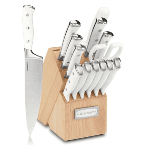 Cuisinart Triple Rivet 15-Piece Knife Set w/ Storage Block for $65