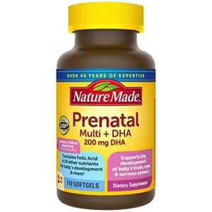 Nature Made Prenatal Multivitamin + 200 mg DHA Softgels, 110 Count to Support Babys Development for $15