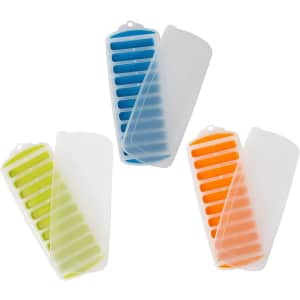 Lily's Home Silicone Ice Cube Tray w/ Lid 3-Pack for $14