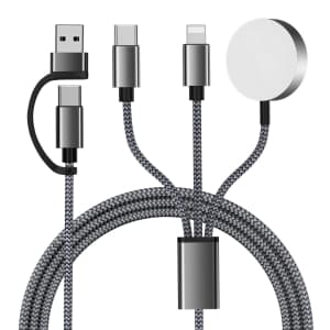 4-Foot 3-in-2 USB-C Charger Cable for $9
