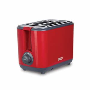 Dash DEZT001RD 2 Slice Extra Wide Slot Easy Toaster with Cool Touch + Defrost Feature, for Bagels, for $44 Dash DEZT001RD 2 Slice Extra Wide Slot Easy Toaster with Cool Touch + Defrost Feature, for Bagels, for $44