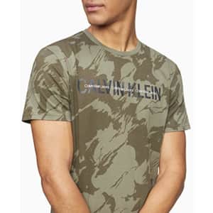 Calvin Klein Men's CK Fashion Logo Short Sleeve Crew Neck T-Shirt, Dusty Olive, Medium for $21 Calvin Klein Men's CK Fashion Logo Short Sleeve Crew Neck T-Shirt, Dusty Olive, Medium for $21