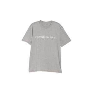 Calvin Klein Men's Short Sleeve Classic Ck Logo Crew Neck T-Shirt, Light Grey Heather Hollogram, for $23