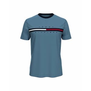 Tommy Hilfiger Men's Short Sleeve Logo T-Shirt, Dull Cobalt AA 329-530, LG for $28