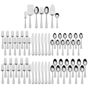International Silver Carleigh 67-Piece Stainless Steel Flatware Set for $40