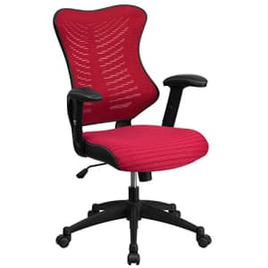 Flash Furniture High Back Designer Burgundy Mesh Executive Swivel Ergonomic Office Chair with for $218 Flash Furniture High Back Designer Burgundy Mesh Executive Swivel Ergonomic Office Chair with for $218