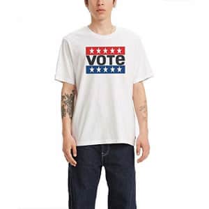 Levi's Men's Vote Relaxed Fit Tee Shirt, White, Medium for $18 Levi's Men's Vote Relaxed Fit Tee Shirt, White, Medium for $18