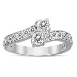 1-TCW 2-Stone Diamond Engagement Ring for $499