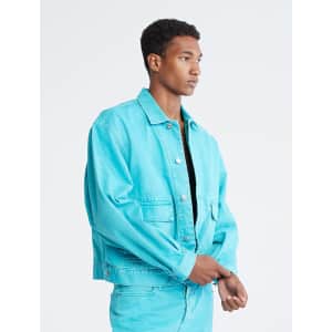 Calvin Klein Men's Color Denim Trucker Jacket for $35