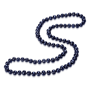 WinPearl 33" AA Black Freshwater Pearl Opera Strand Necklace for $27 WinPearl 33" AA Black Freshwater Pearl Opera Strand Necklace for $27