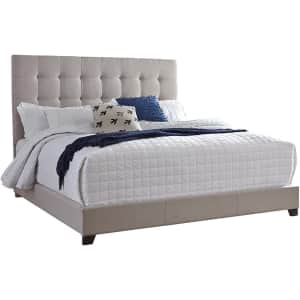 Signature Design by Ashley Dolante Queen Upholstered Tufted Bed Frame for $255