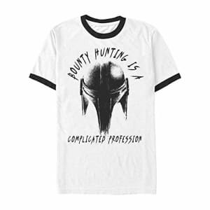 STAR WARS Men's T-Shirt, White/Black, Small for $25