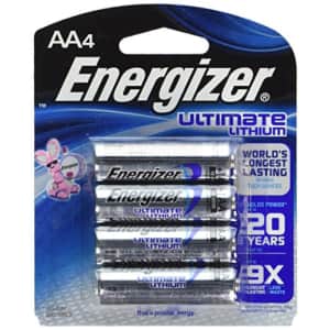 Energizer BF-W3DL-O4K4 Ultimate L91BP-4 Lithium AA Battery, 24 Batteries in Original Retail Packs for $69