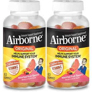 Airborne Assorted Fruit Gummies - Vitamin C 750mg (per Serving) (2x63 Count in a Bottle), for $54 Airborne Assorted Fruit Gummies - Vitamin C 750mg (per Serving) (2x63 Count in a Bottle), for $54