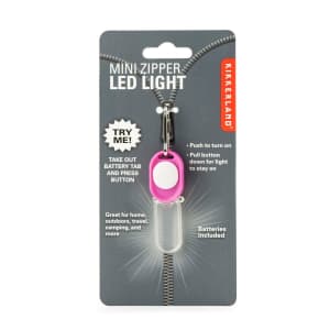 Kikkerland Mini Zipper LED Light for $4