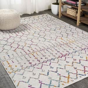 JONATHAN Y MOH101E-3 Moroccan Hype Boho Vintage Diamond Indoor Area-Rug Bohemian Easy-Cleaning for $38