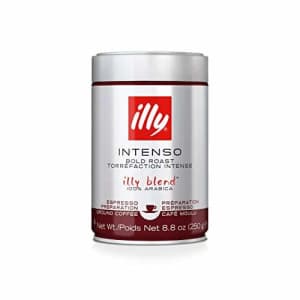 illy Intenso Ground Espresso Coffee, Bold Roast, Intense, Robust and Full Flavored With Notes of for $34