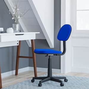 Flash Furniture Low Back Swivel Task Office Chair - Adjustable Royal Blue Student Chair with Padded for $60