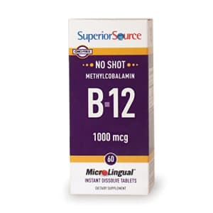 Superior Source No Shot Vitamin B12 Methylcobalamin 1000 mcg Sublingual Tablets - Methyl B12 for $10